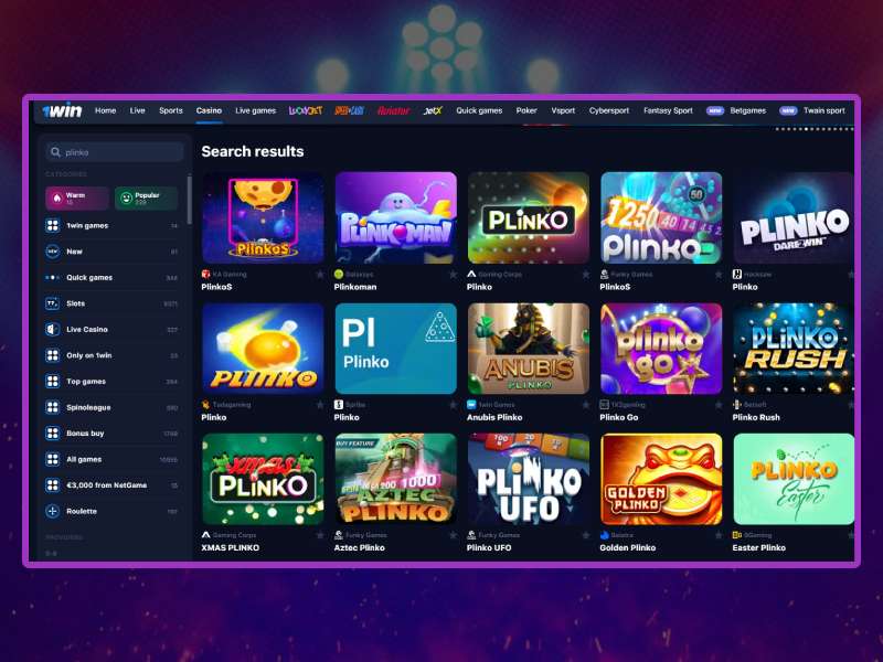 Plinko is available on mobile phone