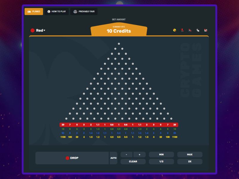 advantages of playing plinko on crypto